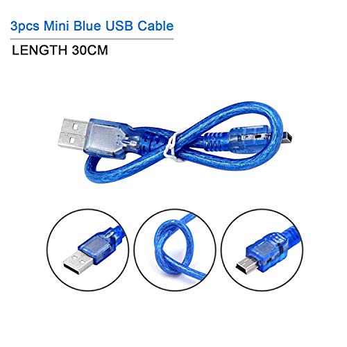 Longruner for Arduino Mini Nano V3.0 ATmega328P 5V 16M Micro Controller Board Module with USB Cable for Arduino 3pcs