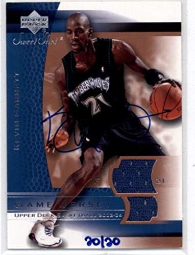 2004-05 Ultimate Collection Buy Back Signatures #KG Kevin Garnett (2003-03 Sweet Spot Game Jersey) - Minnesota Timberwolves (On Card Autograph - Serial #d 20/20)