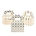 Andaz Press Rose Gold Copper Foil Gable Boxes With Handle, Chevron, Polka Dots and Striped, 36-Pack, 4 x 2.5 x 4.75-Inch Small Favor Boxes for Wedding, Bridal Shower, Baby Shower, Kids Birthday Party