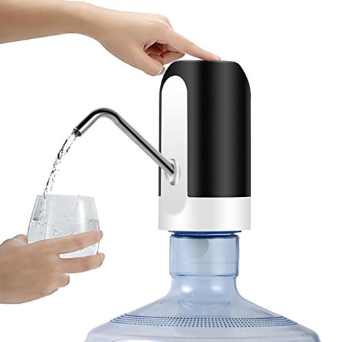 Ecosin Electric Pump Drinking Water Dispenser Creative USB Rechargeable Bottled Water Pump Drinkware Kitchen Tool (Black) - Thumbnail 2