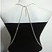 Susenstore Women Bikini Beach Cross Crossover Harness Necklace Waist Belt Belly Body Chain