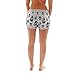 [A510-HGY/BLK-M] Coco-Limon Women French Terry Cloth Shorts, Skull Print, Elastic Waist