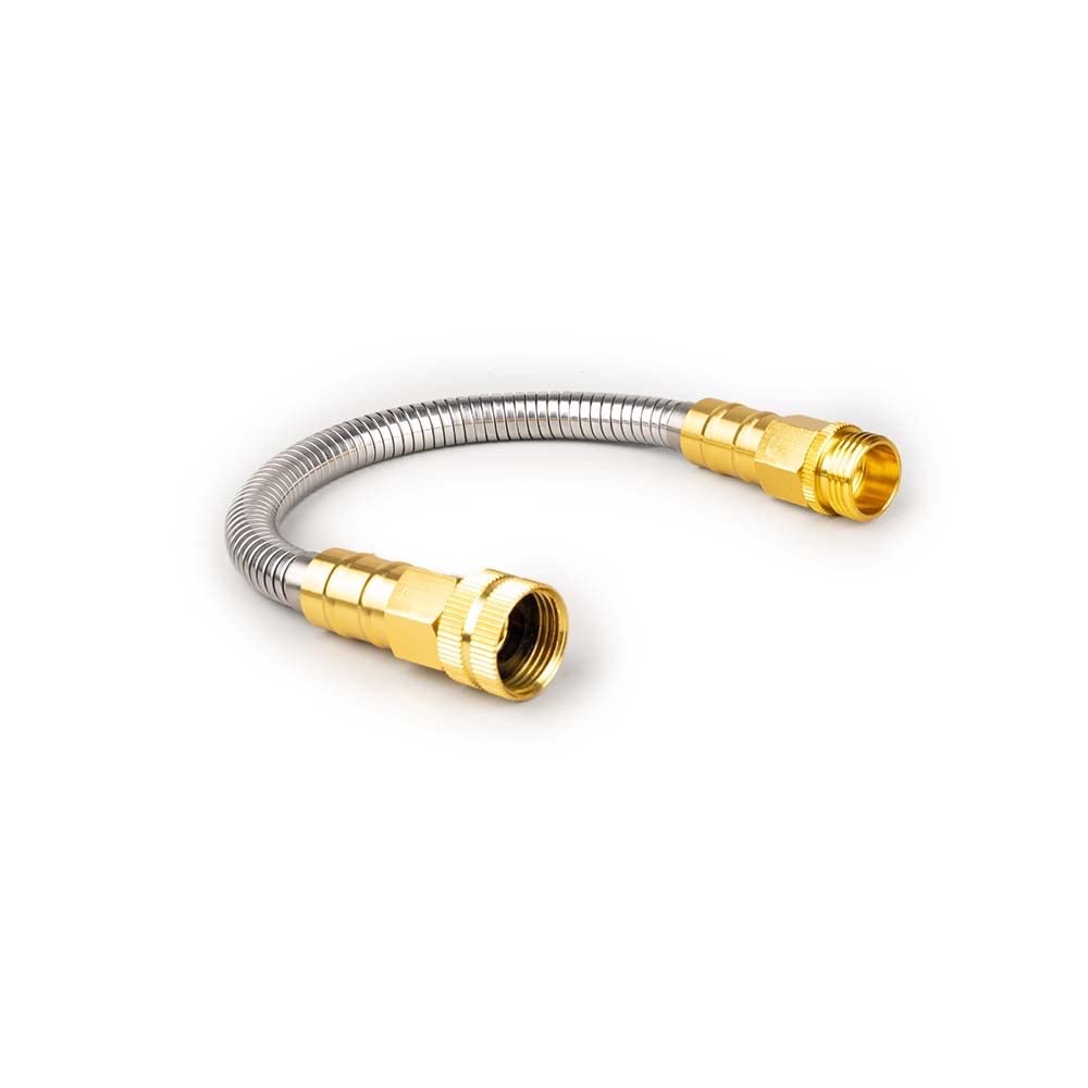 Photo 1 of FangFarm Stainless Steel Garden Hose: 1FT Flexible Short Water Hose - Leak-Resistant Metal Connector for Faucet Extension - Durable Outdoor Use for Gardeners & DIY Tasks