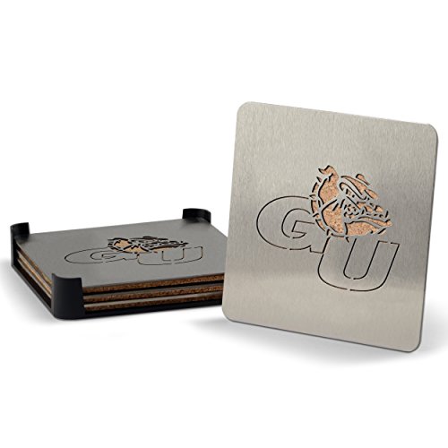 NCAA Gonzaga Bulldogs Boasters, Heavy Duty Stainless Steel Coasters, Set of 4