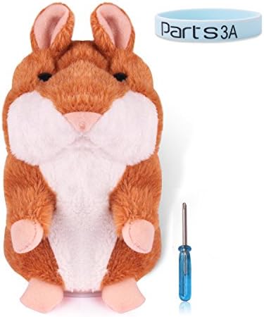 Talking Hamster Repeats What You Say Plush Animal Toy Electronic Hamster Mouse for Kids Birthday Christmas Gift by Parts3A