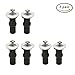 Ioffersuper 6 x toilet seat hinges blind hole fixings expanding rubber top fix nuts screws 3C