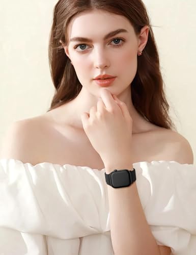 Magnetic Sport Silicone Strap Compatible with Apple Watch 38mm 40mm 41mm 42mm 44mm 45mm 46mm 49mm Men and Women, Sport Loop Strap for iWatch Series 11 10 9 8 7 6 5 4 3 3 2 1, ultra se 3 2 1