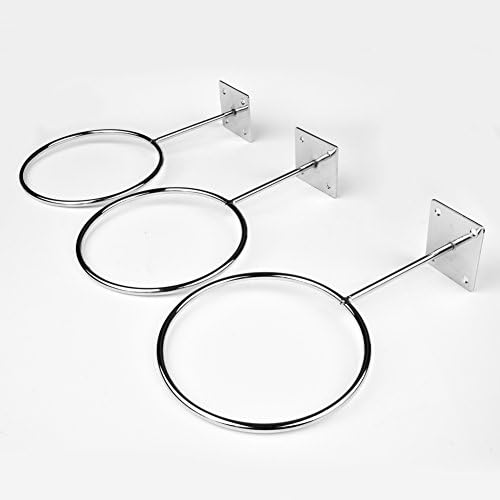 Caifede Ball Wall Mount Basketball Holder Soccer Wall Ball Mount for Football Volleyballs Sports Ball Wall Holder Stainless Steel Set of 3