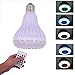 LED RGB Color E27 Wireless Control Smart Music Stereo Audio Speaker Warm Light & Color Changing Lamps Bulb Light Speaker Light Bulb for iPhone 11 6 7 8 X XS Max iPad Christmas Android Mobile