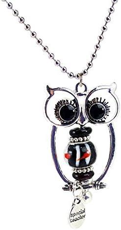 Special Teacher Gift Owl Sun Catcher Car Charm Ornament With Gift Bag