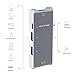 suntrsi YC-204 Suntrsi USB Type c/HDMI hub 2-Port USB 3.0 Data Hub with C-Type Charging Port HDMI 4K Output TF SD Card Reader for The New MacBook ((Space Gray)