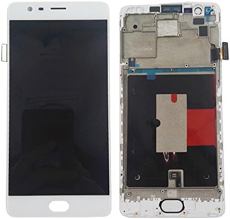 Swark LCD Display Touch Screen Digitizer Assembly For OnePlus 3T A3010 OnePlus Three 3 A3000 A3003 With Frame (White)