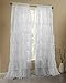 Gee Di Moda White Ruffle Curtains Gypsy Lace Curtains for Bedroom Curtains for Living Room - White 60x96 inch Ruffled Curtains for Kids Room Shabby Chic Curtain for Nursery Kids Curtains for Girls