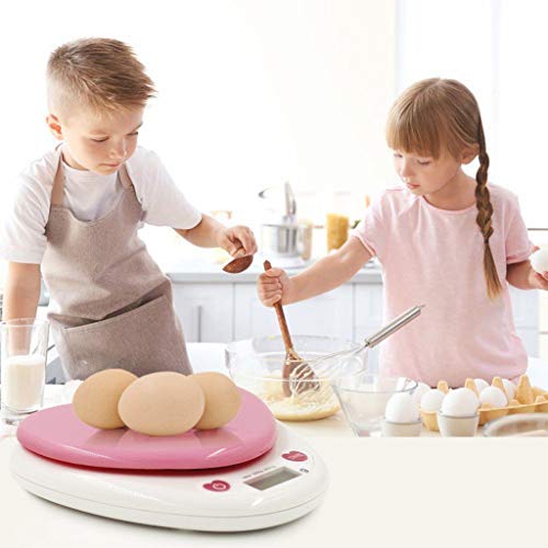 Puyujin Digital Kitchen Scale/Lab Scale Multi-Function Accurate Food Scale for Baking Cooking with LCD Display, 8 lbs/3 kg Capacity, Stainless Steel, Easy to Clean (Pink) - Thumbnail 3