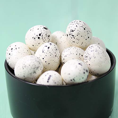 lwingflyer Artificial Bird Eggs Craft for Home Decor Garden Ornaments Speckled Fake Foam Bird Eggs for Wedding Party Decorative Photography Prop (10)