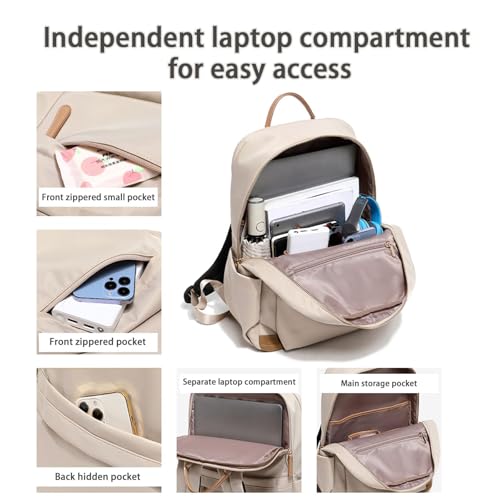 Women's Laptop Backpack Purse, Waterproof Work Bag with Laptop Compartment, Ideal for Teachers, Nurses, College, and Travel