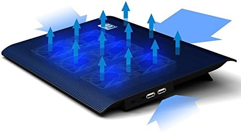 Royalchoice 10"-15" 1845RPM Laptop Cooler Cooling Pad - Ultra Slim Portable USB Powered (6 70mm Fans with Speed Control)