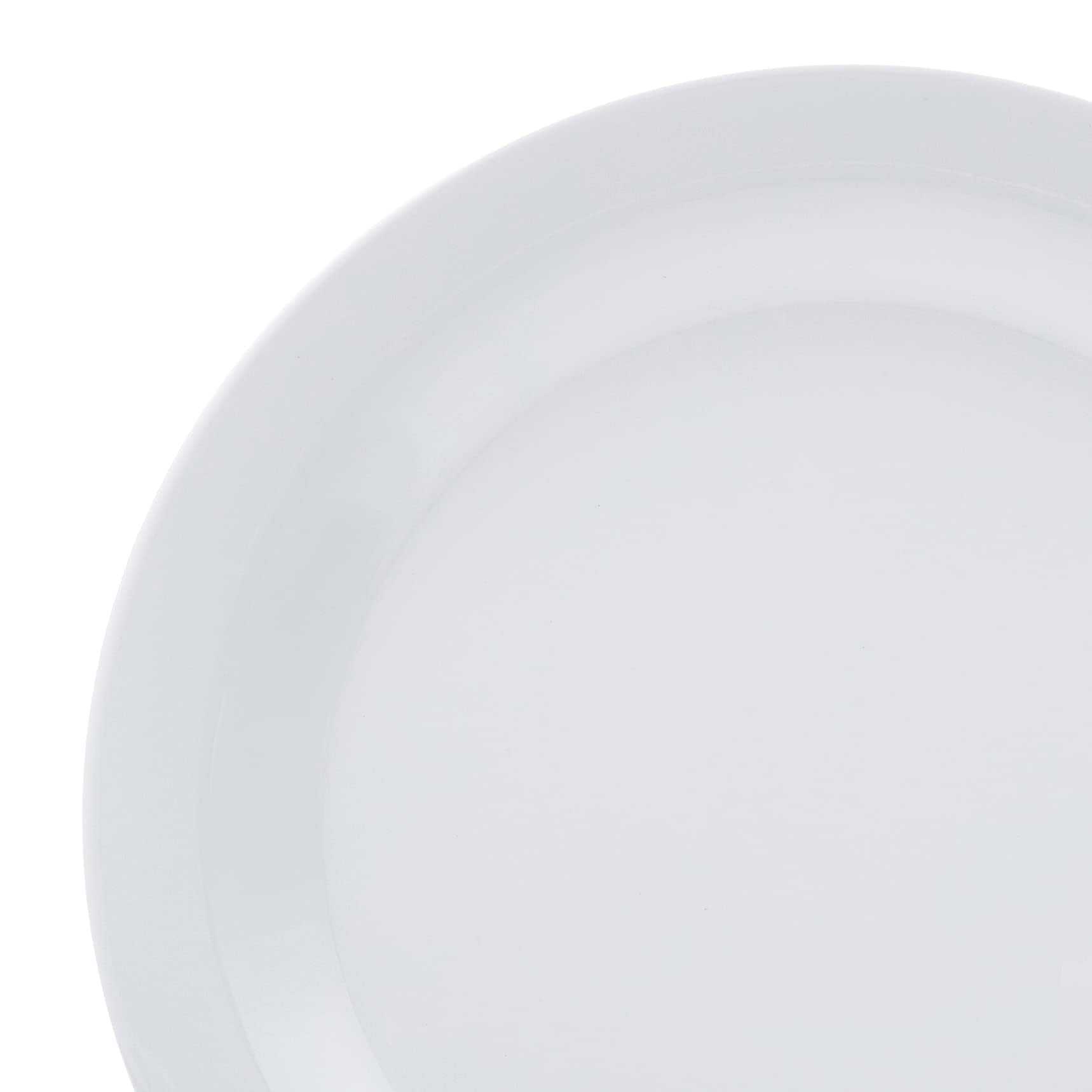 Amazon Basics Melamine (Plastic) Plate, 6 Piece Set, 10.5 in, White (Previously AmazonCommercial brand)