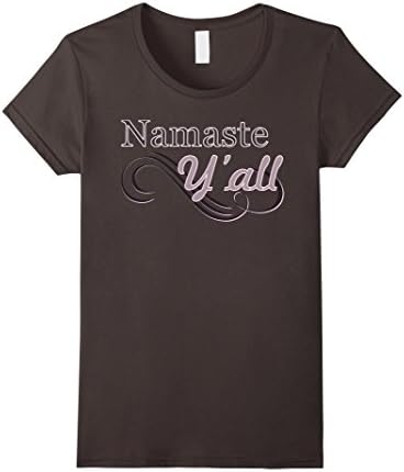 Women's Namaste Y'all Southern Yoga Meditation T-Shirt Large Asphalt