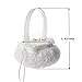 AmaJOY 5 inch Embroidered Petal Wedding Flower Girl Basket With Satin Rose Bowknot Wedding Ceremony Decor Wedding Party Decoration