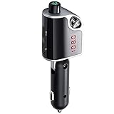 Handsfree Car Charger, Bestrillion Wireless In-Car Bluetooth Receiver FM Transmitter Radio Adapter Car Kit Hands Free Calling with Dual USB Car Charger Ports for Smartphones, Tablets, TF Card, MP3