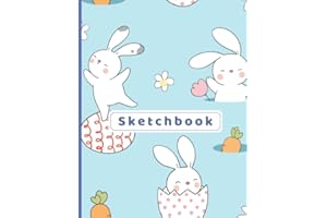 Sketchbook: A Happy Easter Large Sketchbook/Notebook:108+ Pages of 8.5"x11" With Blank Paper for Girls To Drawing, Doodling, 