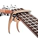 Ukulele Capo, with 2 Felt Picks for Soprano and Concert Ukulele – Professional and Lightweight Mini Size Zinc Alloy 4 String Uke Kapo (Gold)