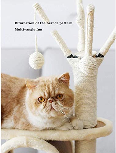 FTFDTMY-Groe-Katzenvilla-Rattan-Katzennest-Kratzbaum-Einteilige-Tierhandlung-Toy-Jump-Platform-Cat-Scratch-Board-Yan-Farbe-C