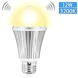 Motion Sensor Light Bulb, Witshine LED 12W 1000LM 100W Equivalent, Ambilent Light Sensor, E26 Indoor Outdoor Light Bulbs Warm White 3000K for Wall Lighting Garage Porch Stairs (1 Pack Warm White)