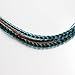 Feather Hair Extension – Turquoise, Brown, and Grizzly Feathers, All Bonded Together at the Tip, Ranging From 7 to 10 Inches in Length, With a Total of 5 Feathers