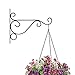 BESKIT Metal Plant Bracket 4 Packs Iron Wall Mount Lanterns Hangers for Hanging Bird Feeders, Lanterns, Wind Chimes, Planters, Outdoor Decoration Hooks (4 Pcs Black)thumb 3