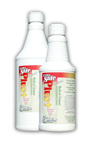 Ultra-Safe Plus+ Medical Cleaner - Anti-microbial Hypo-allergenic Non-toxic (32oz=1Qt - Unscented - Buy 1 Get 1 Free) Used in Animal Shelters, Dental & Medical Facilities, Laboratories & Schools