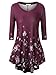BAISHENGGT Women's Sleeveless Printed Flare Tunic Top XX-Large Purple Floral