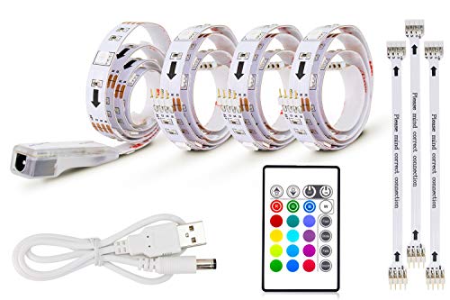 LED TV Backlight,ViLSOM Powered USB LED Strip Lights 6.56Ft for 40 to 60 Inch HDTV - Bias Lighting with 24 Keys Remote Control RGB Lighting - Thumbnail 3