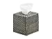 KOUBOO 1030088 Laguna Square Rattan Tissue Box Cover, Black Antique