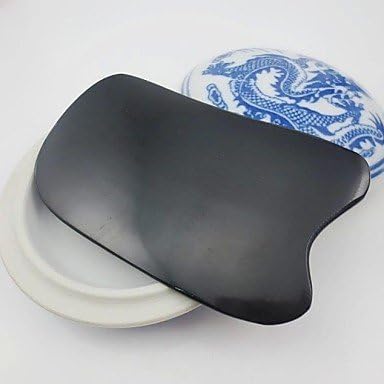 Xiong Traditional Acupuncture Massage Tool Guasha Board 100% Buffalo Horn Black OX Horn Scrapping Gua Sha Therapy