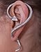 VAGA Earring Cuff And Ear Wrap Stunning Gothic Style Ear Cuff, Earring In Anti Silver Color And Snake Shape Earring Cuffs And Wraps For Ears