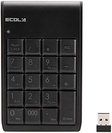 Ecola Nt-21wl Ultra Thin Keyboard for Desktop Notebook Smart Portable Wireless 2.4ghz Numeric Keypad White
