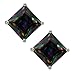 Princess Cut Square Simulated Rainbow Mystic Topaz Stud Earrings on 925 Sterling Silver (8x8mm)