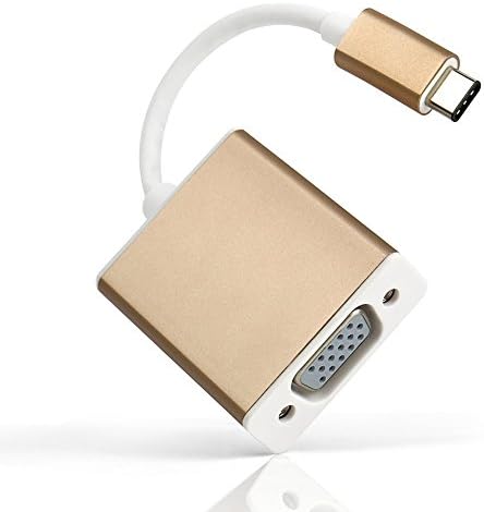 Eriotpy USB 3.1 Type-C Male Connector to VGA Female Digital AV Adapter Converter for Apple MacBook Laptop (Gold)