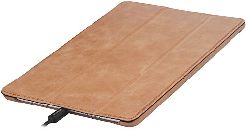 StilGut iPad 10.5 Case, Leather Flip Cover with Stand Function and Auto Sleep Wake Feature for Apple iPad Pro 10.5 Inch, Cognac Vintage