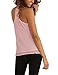 OURS Women's Spaghetti Strap Chiffon Layered Cami Tank Top Casual Solid Blouse (XL, Peach)
