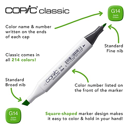 Copic Classic, AlcoholBased Markers, 36pc Set, Basic (Discontinued