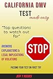 California DMV Test: Made easy for california dmv