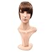 AOERT Bob Hair Bang Heat Resistant Kanekalon Synthetic Hair Clip-in Bangs - Three Color Straight Clip in Bang (#2)