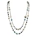 Bocar Long Necklaces for Women Trendy, Boho Layered Crystal Beaded Collar Necklaces for Women, Fashion Statement Necklaces Jewelry (NK-10084-Blue)