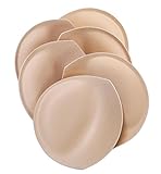 Womens Swimsuit Push Up Bra Pad Inserts 3 Pairs Nude Half-moon Shape Fit C D Cup
