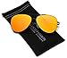 Flat Lens Oversized Reflective Aviator Sunglasses