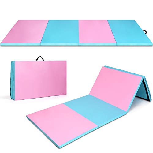 Giantex 4'x10'x2'' Gymnastics Mat, AntiTear Folding Gymnastics