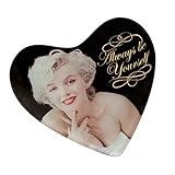 Marilyn Monore Heart Shaped Glass Trinket Tray - Always Be Yourself